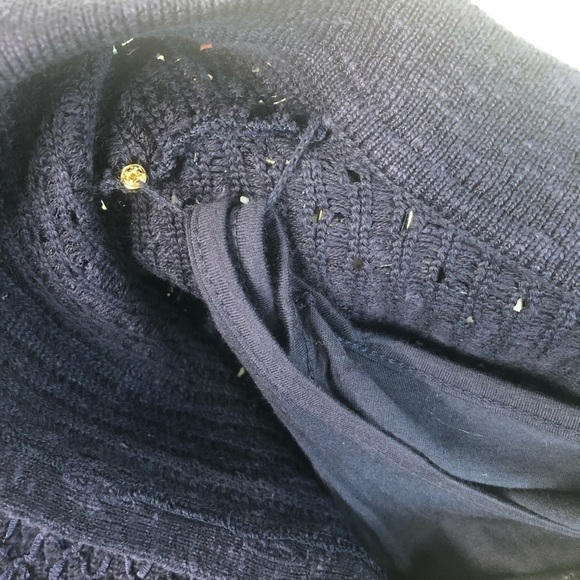 𝅺moth Navy Knit Ribbon Polo Sweater Dress - Picture 6 of 11